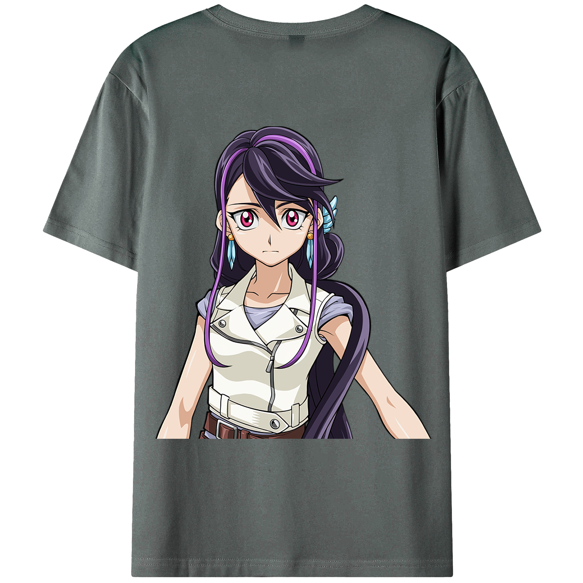 （画像用） 遊☆戯☆王 Yu-Gi-Oh! 綿100％ メンズ半袖Tシャツ（バックプリント） 通気性